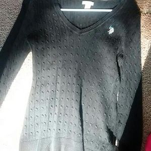 Polo sweaterr in black